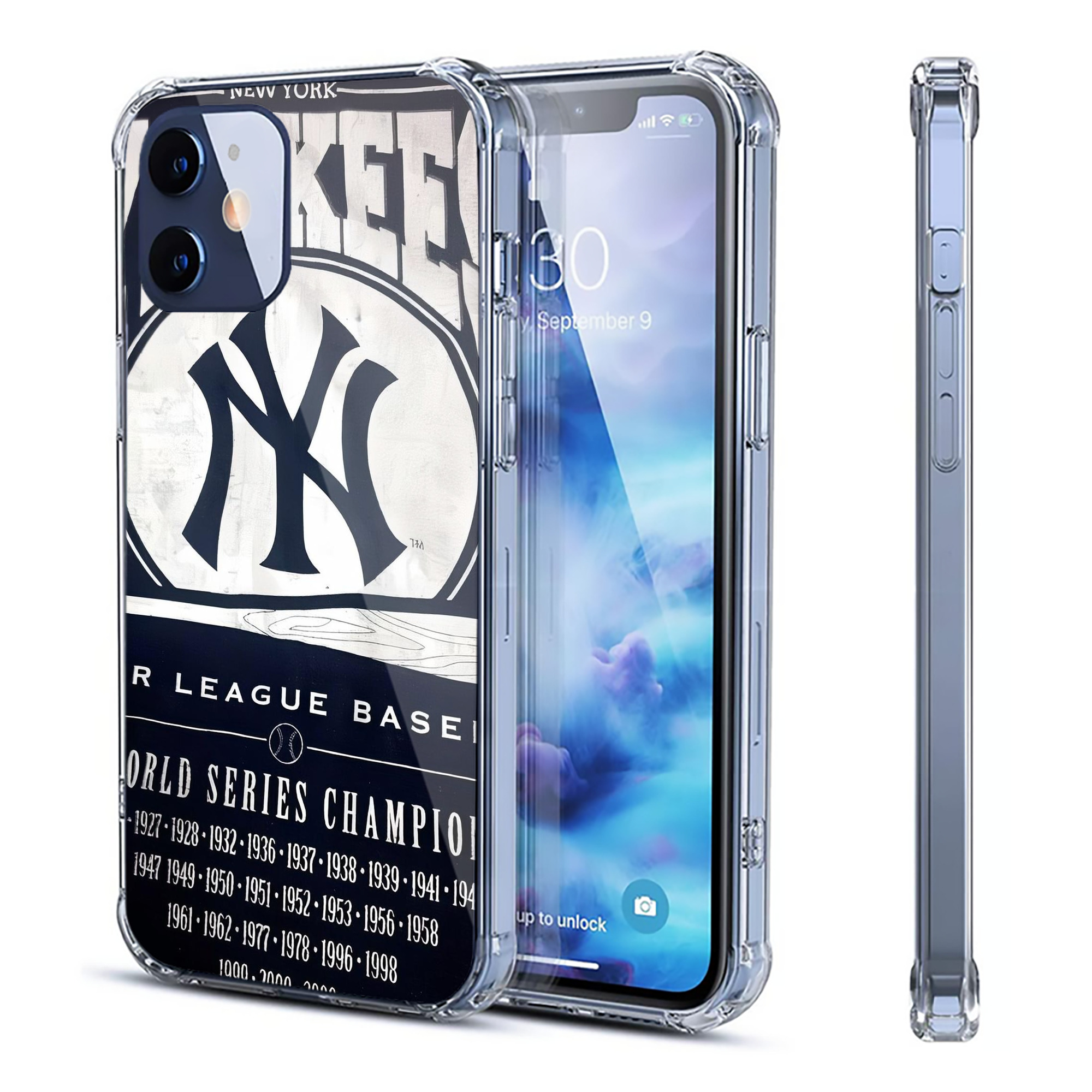 New York Yankees 211 Clear IPhone 12 Case – Soft TPU With UV Print – Enhanced Drop Protection, Precise Fit, Anti-Fingerprint, Customizable Design, Scratch-Resistant, Yellow-Resistant